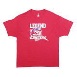 HANES Mens Red East Union Lancers Graphic T-Shirt XL Short Sleeve Crew Neck