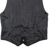 Womens Black Button Closure Classic Jacket S Polyester Blend Plain Stylish