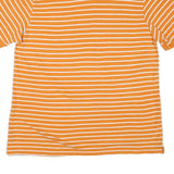 CHAPS Mens Orange & White Striped Short Sleeve Polo Shirt 2XL Cotton Blend