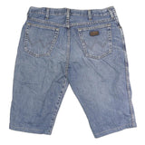 WRANGLER Mens Shorts Blue Denim Casual L W34 Classic Cotton Blend