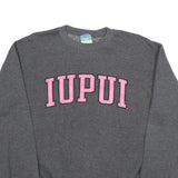 CHAMPION Womens Grey IUPUI Crew Neck M Cotton Blend Sweatshirt Pullover
