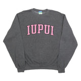 CHAMPION Womens Grey IUPUI Crew Neck M Cotton Blend Sweatshirt Pullover