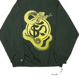 CHAMPION Mens Green Polyester Blend Outdoor Jacket 2XL Hooded Zip Shell