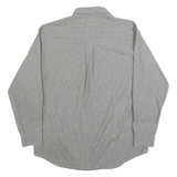 CHAPS RALPH LAUREN Mens Grey & Blue Check Shirt L Classic Button Down Casual