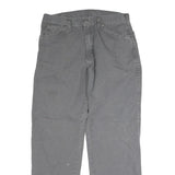 DICKIES Mens Jeans Grey Regular Straight Denim W33 L30 Workwear Durable Button