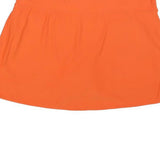 NIKE Womens Orange & White Mini Polyester Blend Plain Skort M Sports Casual
