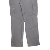 CARHARTT Mens Cotton Blend Grey Relaxed Cargo Work Trousers W34 L34 Durable Fit