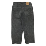 LEVI'S Womens Jeans Black Regular Straight Denim Stone Wash W36 L26 Casual Fit