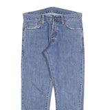 CARHARTT Mens Jeans Blue Regular Straight Denim W31 L26 Button Cotton Blend