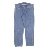 CARHARTT Mens Jeans Blue Regular Straight Denim W31 L26 Button Cotton Blend