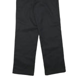 DICKIES Mens Cotton Blend Black Regular Straight Trousers W30 L31 Workwear Zip