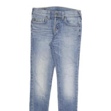 TRUE RELIGION Mens Slim Blue Denim Light W29 L33 Zip Pockets Cotton Blend Jeans