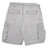 CARHARTT Mens Shorts Grey Relaxed Fit Cargo XL W32 Practical Pocketed Workwear