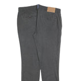 REVIEW Mens Cotton Blend Black Slim Straight Trousers W36 L32 Classic Casual Zip