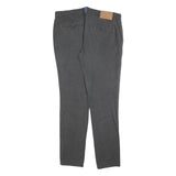 REVIEW Mens Cotton Blend Black Slim Straight Trousers W36 L32 Classic Casual Zip