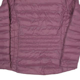 FILA Womens Maroon Quilted Jacket L Polyester Blend Zip Casual Lightweight Sport