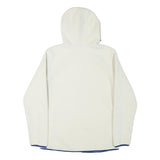 CRANE Mens White Hoodie M Full Zip Warm Fleece Jacket Casual Outerwear