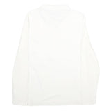 TOMMY HILFIGER Womens White Long Sleeve Plain L Cotton Blend Polo Shirt
