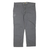 CARHARTT Mens Cotton Blend Grey Regular Fit Straight Leg Trousers W40 L30