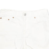 LEVI'S Womens White Casual Denim Shorts S W26 Frayed Hem Stretch Cotton Blend