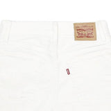 LEVI'S Womens White Casual Denim Shorts S W26 Frayed Hem Stretch Cotton Blend