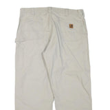CARHARTT Mens Cotton Blend Beige Regular Fit Straight Leg Trousers W38 L30