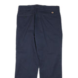 DICKIES Mens Cotton Blend Navy Regular Fit Straight Leg Trousers W34 L30
