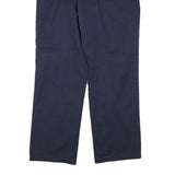 DICKIES Mens Cotton Blend Navy Regular Fit Straight Leg Trousers W34 L30