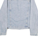 CHIC Womens Blue Denim Cotton Button Jacket L Classic Casual Outerwear