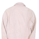 TED BAKER Womens Pink Faux Leather Zip Jacket S Plain Stylish Biker