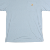 CARHARTT Mens Blue Pocket T-Shirt M Short Sleeve Crew Neck Casual Cotton