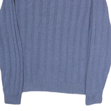 CHAPS Mens Blue Patterned Cotton Jumper Crew Neck Basic Knit S Classic Style