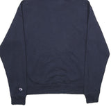 CHAMPION Mens Navy Blue Zip Hoodie M Cotton Blend Slim Fit Casual