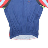 CEROTI Mens Blue Cycling Jersey L Short Sleeve Zip Neck Lightweight
