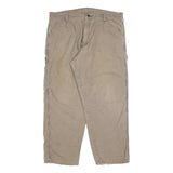 DICKIES Mens Cotton Blend Beige Relaxed Straight Trousers W38 L30 Workwear