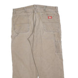 DICKIES Mens Cotton Blend Beige Relaxed Straight Trousers W38 L30 Workwear