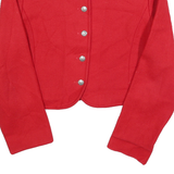 PENDLETON Womens Red Wool Button Jacket M Plain Classic Cropped