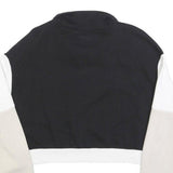 H&M Womens Black & Cream USA United Half Zip Sweatshirt S Colourblock Cropped