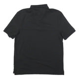 NAUTICA Mens Black Short Sleeve Plain Cotton Blend Polo Shirt S Classic Fit