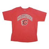 GILDAN Mens Red 2004 Western Conference Champions Graphic T-Shirt XL Short