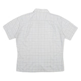 MR CALIFORNIA Mens Grey Check Shirt M Short Sleeve Button Collar Casual