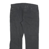 DICKIES Mens Regular Fit Black Denim Jeans Cotton Blend W36 L32 Workwear Zip