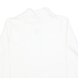 NIKE Womens White Cotton Blend Long Sleeve Roll Neck T-Shirt 2XL Logo Print