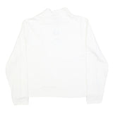 NIKE Womens White Cotton Blend Long Sleeve Roll Neck T-Shirt 2XL Logo Print