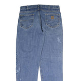 CARHARTT Mens Jeans Blue Regular Straight Denim Medium W34 L34 Durable Workwear