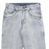 F3 JEANS Mens Denim Blue Casual Shorts M W30 Cotton Blend Comfortable Fit