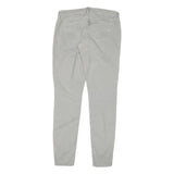 GAS Womens Slim Grey Cotton Blend Zip Trousers W30 L32 Casual Everyday Wear