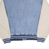 THE NORTH FACE Womens Blue & Cream Button Cotton Denim Baseball Jacket L Casual