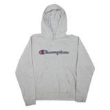 CHAMPION Mens Grey Hoodie L Cotton Blend Pullover Hooded Sweatshirt