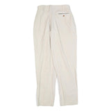SPENGLER Womens Linen Blend Cream Regular Leg Trousers W30 L34 Classic Zip